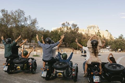 VIP Private Führung durch Athen Akropolis & Plaka im Beiwagen