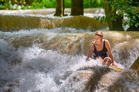 Kayaking Nam Khan river and Tad Sae Waterfal Luang Prabang tour