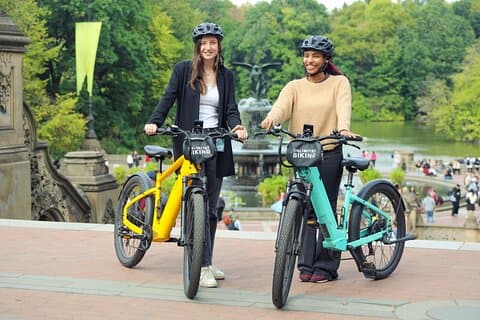 NYC: Central Park och Lower Manhattan Elcykeluthyrning