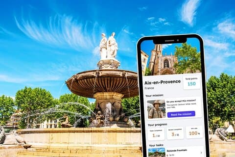 Gioco di esplorazione di Aix-en-Provence e tour della città sul tuo telefono