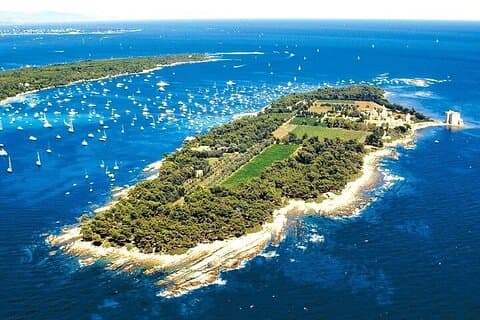 Excursion en bateau privé à Saint-Raphaël à la découverte d'une île française emblématique