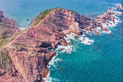 Island Hopping Tour in Flaming Red Coast, Hong Kong Geopark