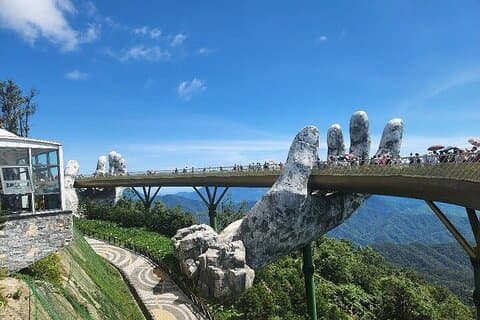 Fuld dag Golden Bridge og Ba Na Hills med frokost og kabelbil