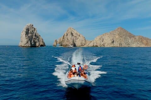 Visite guidée en double jet ski et en bateau dans la mer de Cortez