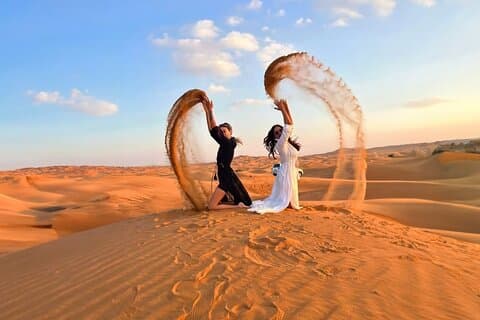 Private 4Hour Desert Adventure: Dune Bashing, Camel Ride & Photos