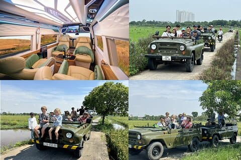 Jeep do Exército de Ninh Binh veja o destaque Começando em Hanói por Limousine