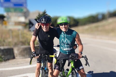Torretta by road bike con Cesare