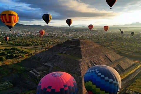 Voo de balão com café da manhã e transporte de ida e volta da Cidade do México