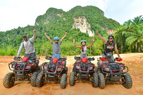 Percorsi panoramici e avvincenti percorsi fuoristrada per avventure in quad a Krabi