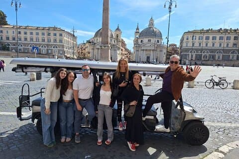 Rome Golf Cart Small Group Tour: Seværdigheder, udsigt og springvand