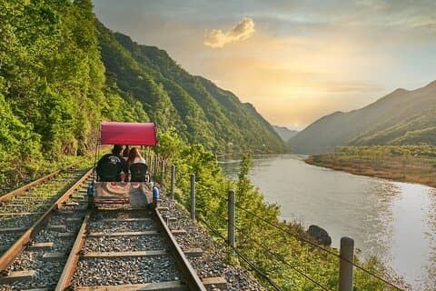Nami Island Full Day Trip with opt Gangchon Rail Bike from Seoul