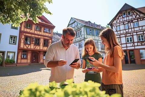 Privé stadsrally met audioboek in het centrum van Mainz