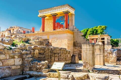 Paleis en Archeologisch Museum van Knossos vanaf Heraklion Cruise Pt