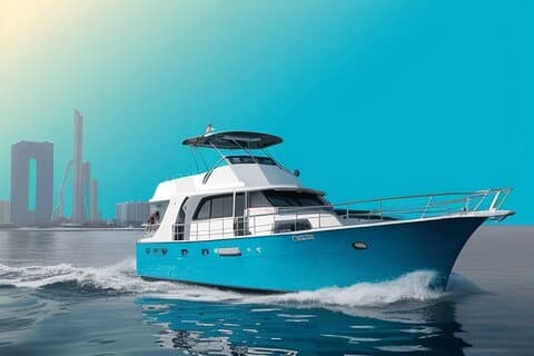 Dubai luxe privé jachtverhuur - 64ft Hatteras Vogue