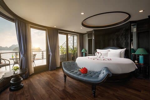 Hanoi: 2-Day LAN HA Bay BEST SELLER 5* cruise balcony