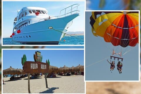 Naviga verso la meravigliosa isola di Hula Hula con il parasailing - Hurghada