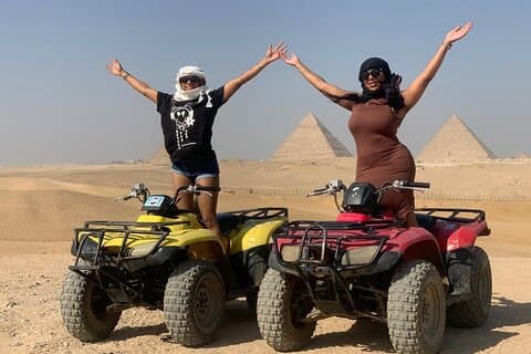 ピラミッドスフィンクスラクダATVショッピングとナイルディナークルーズ