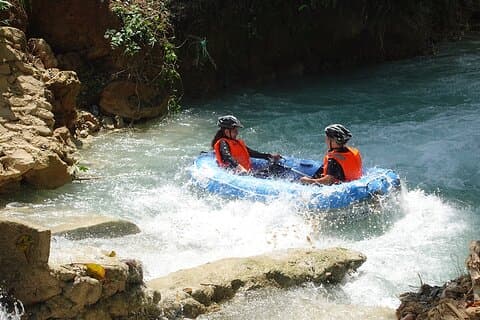 Luang Prabang Kuang Si Wasserfall Dschungel Rafting