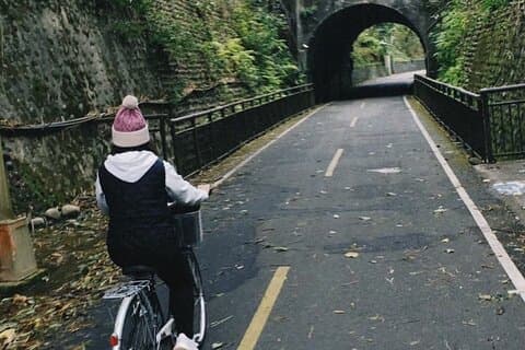 Taichung City cykeltur i Taiwan med traditionell mat