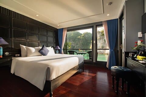 Lan Ha - Ha Long Bay 5Sterne Kreuzfahrt-Private Balkon Hütte 2Tagesausflug