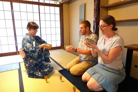 Theeceremonie-ervaring in traditioneel herenhuis in Kyoto