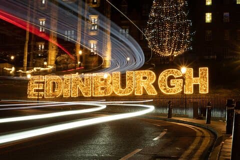 Edinburgh Winter Festivals Privat tur i en premium minivan