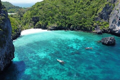 Excursión de un día a Phi Phi con Maya e Isla de Bambú en lancha rápida