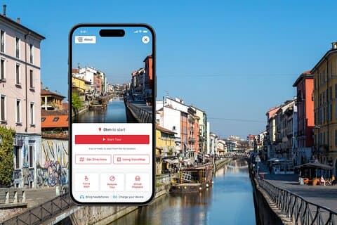 En selvguidet lydtur i Madrids Navigli-distrikt
