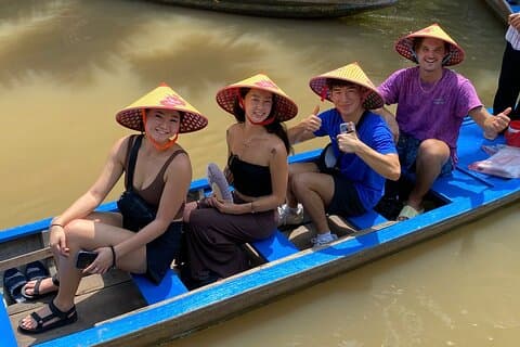 Mekong Delta 4 øer, TukTuk, Båd, prøv Khot kage Lokal madlavning