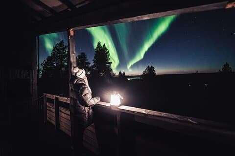 Randonnée nocturne à Rovaniemi