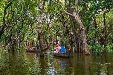 Flytande by på Tonle Sap Lake & Siem Reap City Tuk-Tuk Tour
