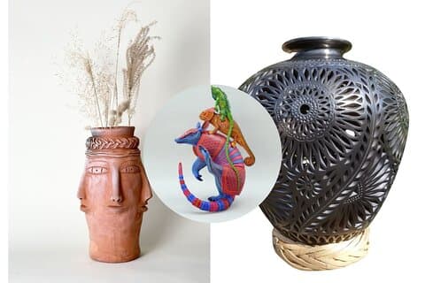 Oaxaca Artisan Pottery Alebrijes, Black Clay Tour e Frida Kahlo