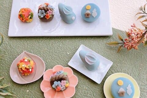 Lag japansk desserter Nerikiri & drikke matcha i Tokyo