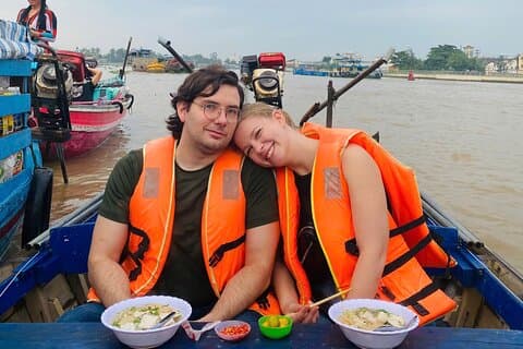 Från Ho Chi Minh: 2D Mekong, Flytande marknad-autentisk resa