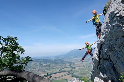 Guidad Furlan och Otmar via ferratas i Vipava Valley