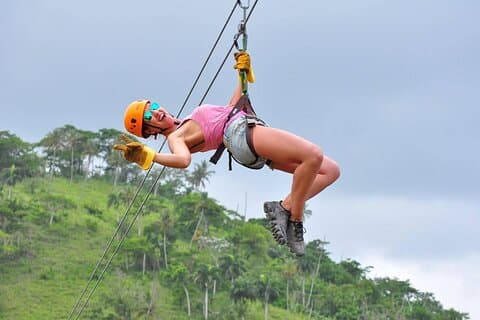 Zip Line och båtkryssning med öppen bar