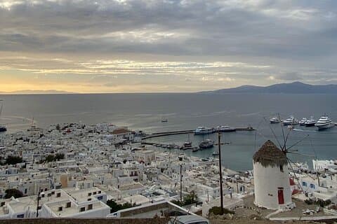 Privat rundtur Mykonos höjdpunkter med pick up (ingen promenad) upp till 4
