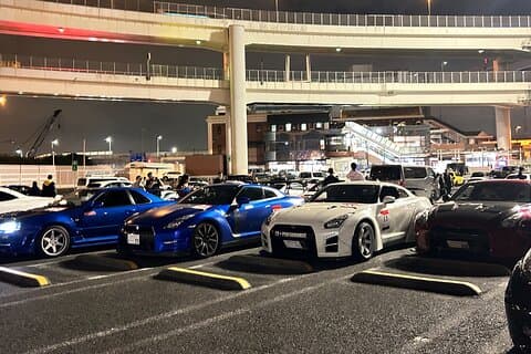 Tokyo JDM bil møte opplevelse i Daikoku PA