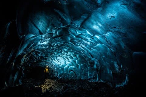 Jökulsárlón : Blaue Eishöhle und lange Gletscherwanderung