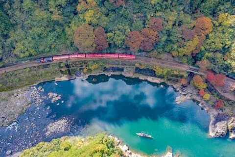 Sagano Scenic Train Bamboo Forest & Sanzenin Temple Osaka & Kyoto