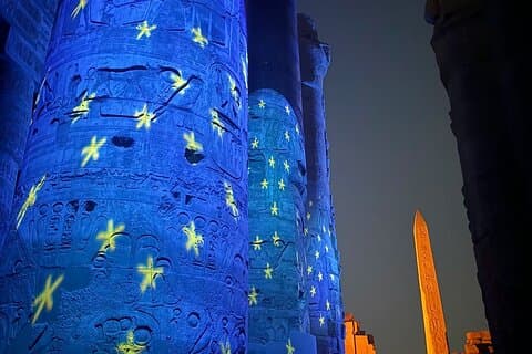 Ljud- och ljusshow En mystisk natt på Karnak Templen i Luxor