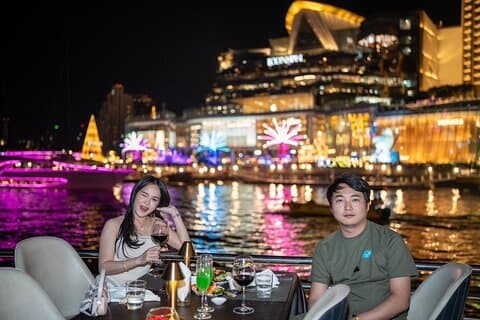 Alangka Solnedgångskryssning med skaldjursbuffé i Bangkok