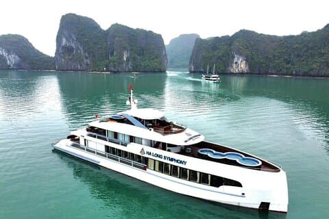 Ha Long Bay Symphony Cruise Excursão de dia de luxo de 5 estrelas com jacuzzi