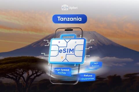 Tanzania eSIM (3 to 30 days. Up to 20GB of data)