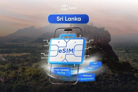 Sri Lanka eSIM (3 til 30 dager. Opp til 45 GB data)