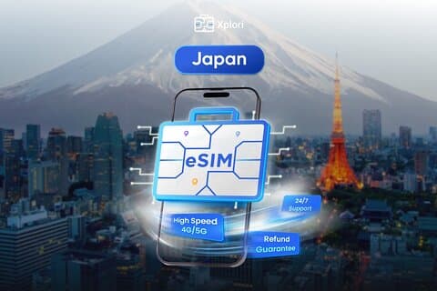 Japan eSIM | Daglig/Total data pakke | Op til 30 dage plan | QR-kode