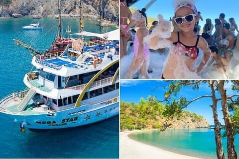 Antalya / Kemer : Mega Star Party passeio de barco com almoço e transfer