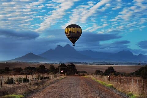 Cape Town Hot Air Balloon & Wine Privat tur: Frokost inkludert