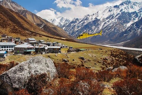 Kyanjin Gompa helikoptertur: Den bästa Himalaya upplevelse