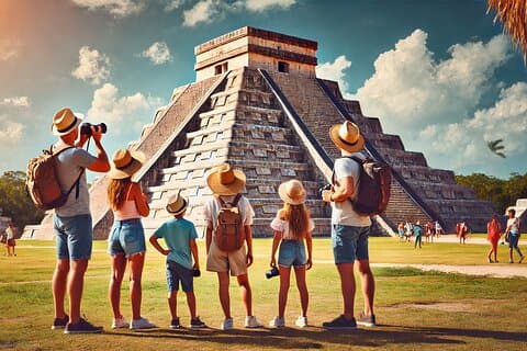 Begeleide reis naar Chichen Itza, Cenote Saamal, Buffet en Valladolid